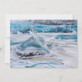 Ice-formaties op gletsjer bedankkaart (Voorkant)