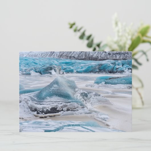 Ice-formaties op gletsjer bedankkaart (Staand voorkant)