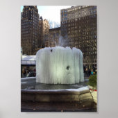 Ice Fountain Bryant Park New York City NYC, bevror Poster (Voorkant)