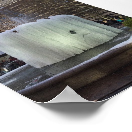 Ice Fountain Bryant Park New York City NYC, bevror Poster (Hoek)