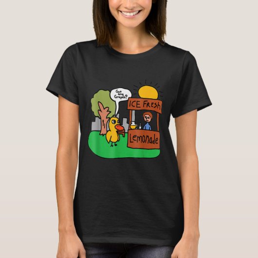 Ice Fresh Lemonade heeft druiven van Duck Funny T-shirt (Voorkant)