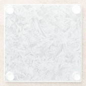 Ice Frost Crystals Texture Afbeelding Glazen Onderzetter (Achterkant)