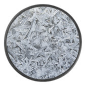 Ice Frost Crystals Texture Afbeelding Hockey Puck (Voorkant)