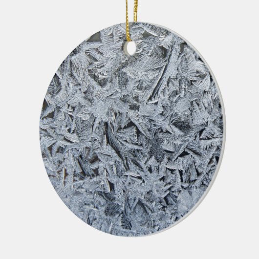 Ice Frost Crystals Texture Afbeelding Keramisch Ornament (Links)