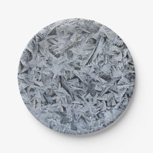 Ice Frost Crystals Texture Afbeelding Papieren Bordje