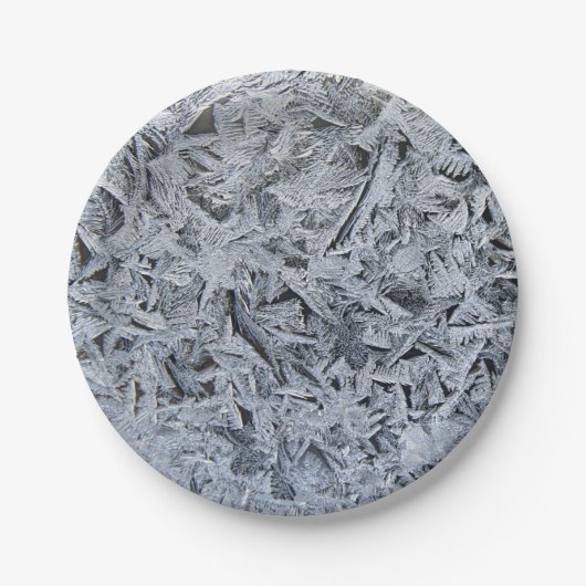 Ice Frost Crystals Texture Afbeelding Papieren Bordje (Voorkant)