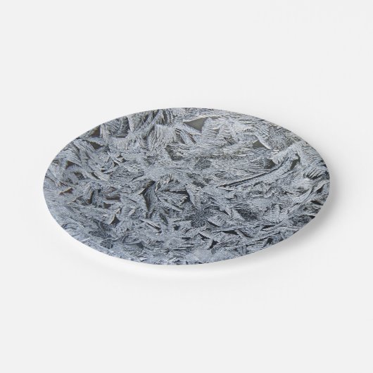 Ice Frost Crystals Texture Afbeelding Papieren Bordje (Gekanteld)