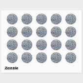 Ice Frost Crystals Texture Afbeelding Ronde Sticker (Vel)