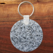 Ice Frost Crystals Texture Afbeelding Sleutelhanger (Voorkant)