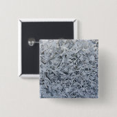 Ice Frost Crystals Texture Afbeelding Vierkante Button 5,1 Cm (Voorkant /achterkant)