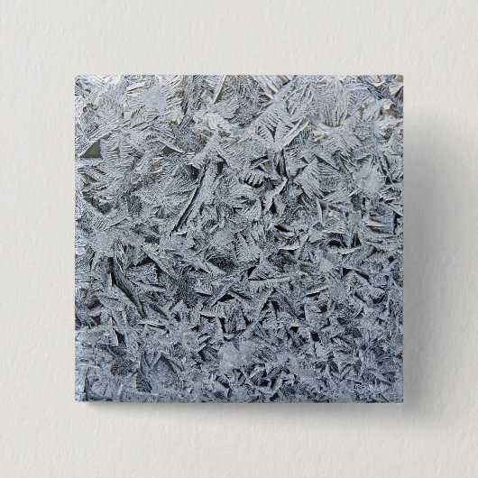 Ice Frost Crystals Texture Afbeelding Vierkante Button 5,1 Cm (Voorkant)
