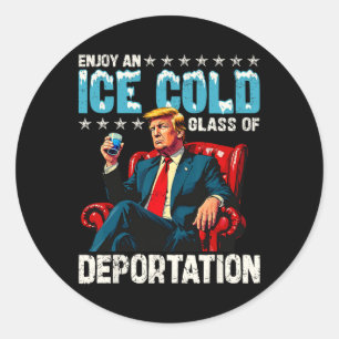 Ice Geniet van een ijskoude GL van deportatie Shir Ronde Sticker