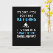 Ice Gevist Gift | Ice Fisherman Ice Vissen Lover Kaart (Gele Bloem)