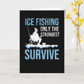 Ice Gevist Gift | Ice Fisherman Ice Vissen Lover Kaart (Gele Bloem)