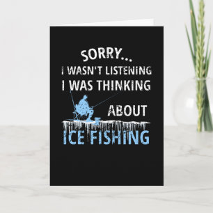 Ice Gevist Gift   Ice Fisherman Ice Vissen Lover Kaart