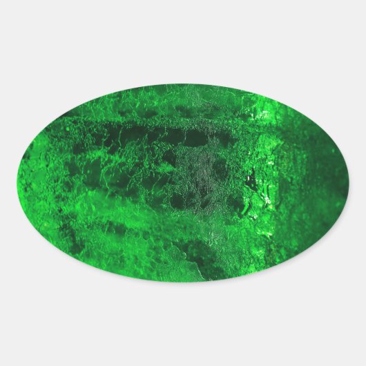 Ice - Glacial - Mooi! Ovale Sticker (Voorkant)