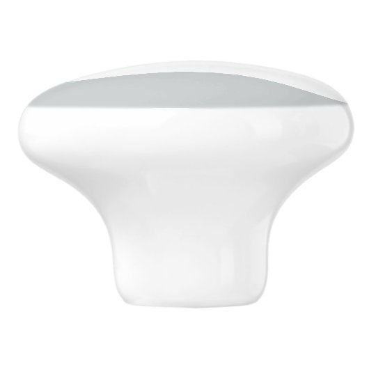 Ice Grey & White Striped Custom Keramische Knop (Zijkant)