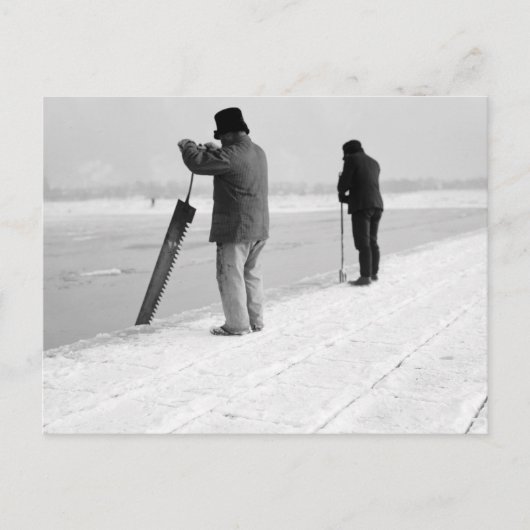 Ice Harvesting, 1903 Briefkaart (Voorkant)
