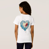 Ice Heart and Rose, aangepast T-shirt (Achterkant volledig)
