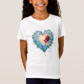 Ice Heart and Rose, aangepast T-shirt (Voorkant)