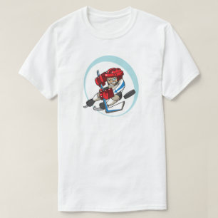 Ice Hockey Anime Style Illustratie Winterspelen T-shirt