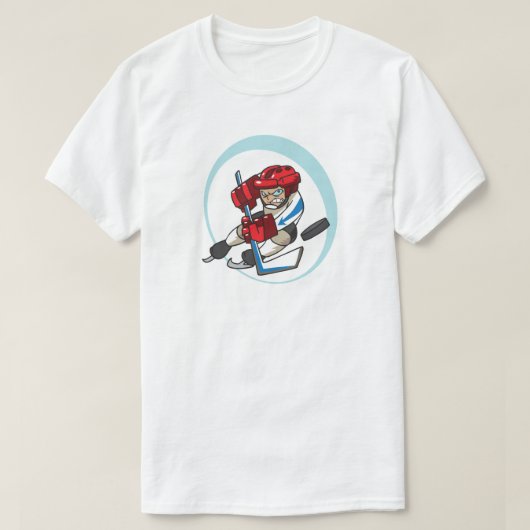 Ice Hockey Anime Style Illustratie Winterspelen T-shirt (Design voorkant)