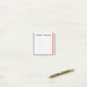 Ice Hockey Arena Rink geïnspireerde stripes + Naam Post-it® Notes (Op bureau)