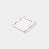 Ice Hockey Arena Rink geïnspireerde stripes + Naam Post-it® Notes (Schuin)