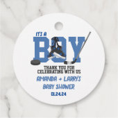 Ice Hockey Baby shower Bedankjes Labels (Achterkant)