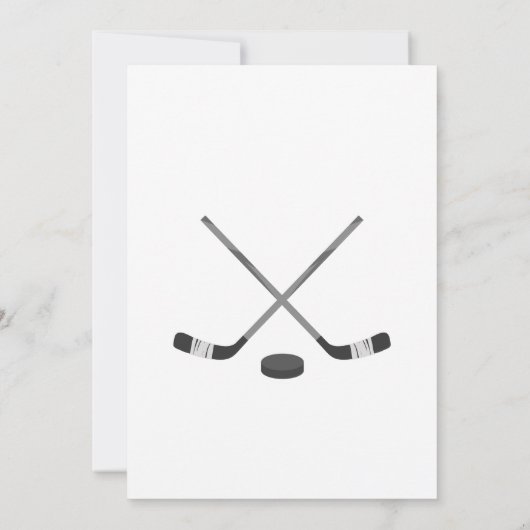 Ice Hockey Baby shower Kaart (Achterkant)