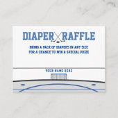 Ice Hockey Baby shower Luier Raffle Informatiekaartje (Voorkant)