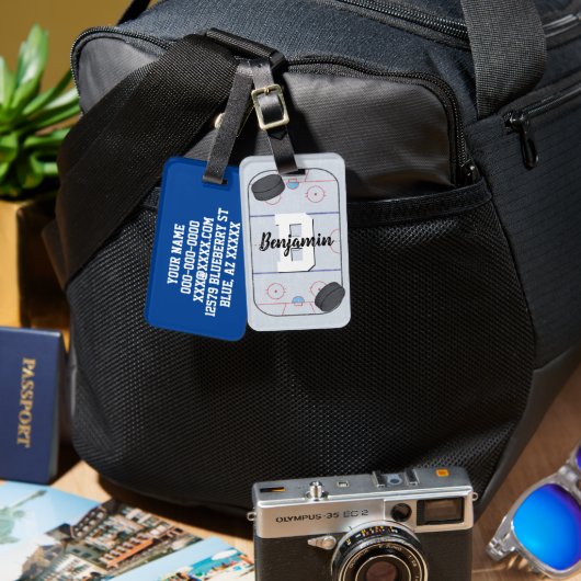 Ice Hockey Bagagelabel (Voorkant /achterkant)