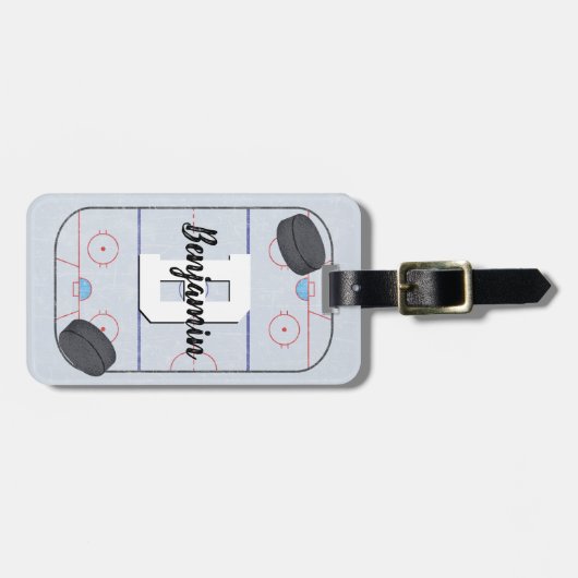 Ice Hockey Bagagelabel (Voorkant horizontaal)