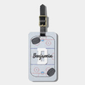 Ice Hockey Bagagelabel (Voorkant verticaal)