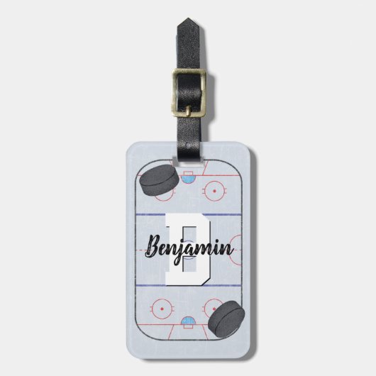 Ice Hockey Bagagelabel (Voorkant verticaal)