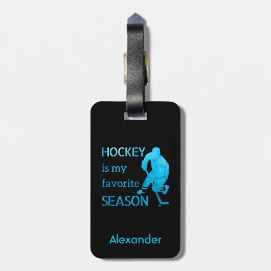 Ice Hockey bagagelabel (Achterkant verticaal)