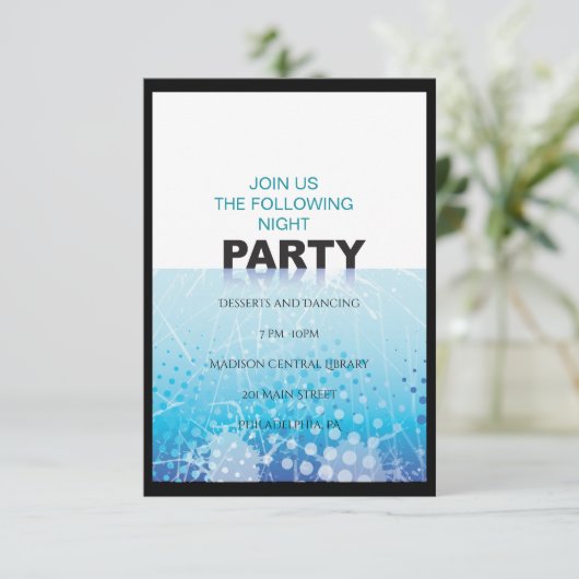 ICE HOCKEY Bat Bar Mitzvah Uitnodiging (Staand voorkant)