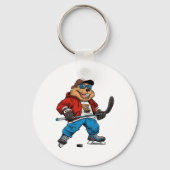 Ice Hockey Beaver  Sleutelhanger (Voorkant)