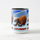 Ice Hockey Beaver Two-Tone Coffee Mok (Center)