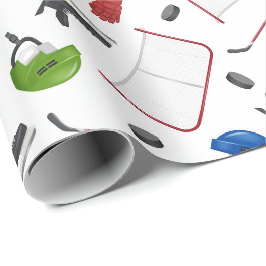 Ice Hockey Birthday Party Cadeaupapier (Rol Hoek)