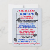 Ice Hockey Birthday Party Foto Kaart (Achterkant)