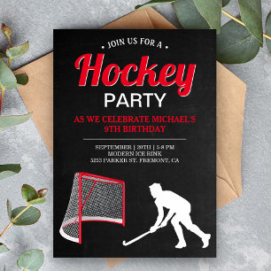 Ice Hockey Birthday Party Kaart