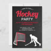 Ice Hockey Birthday Party Kaart (Voorkant)