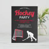 Ice Hockey Birthday Party Kaart (Staand voorkant)