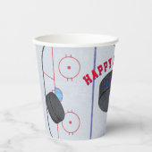 Ice Hockey Birthday Party Papieren Bekers (Voorkant)