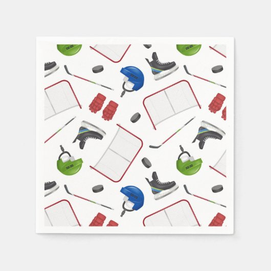 Ice Hockey Birthday Party Servet (Voorkant)