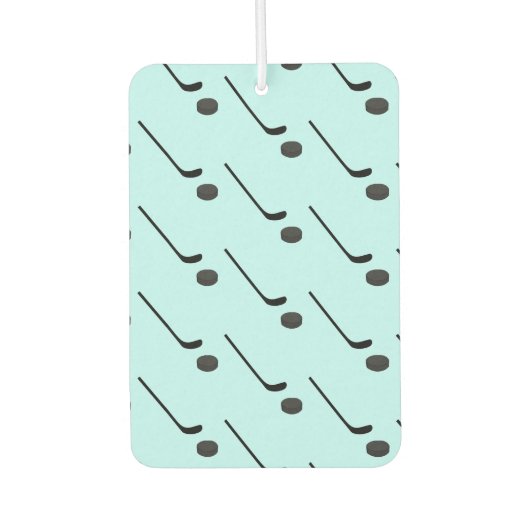 Ice Hockey Black Color Sticks Puck Blue Luchtverfrisser (Voorkant)