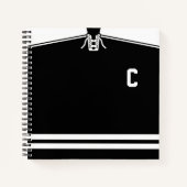  Ice Hockey Black Jersey Notitieboek (Voorkant)
