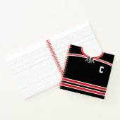 Ice Hockey Black & Red Jersey Notitieboek (Binnen)