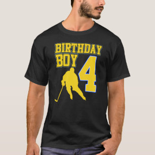 Ice Hockey Boy 4th Birthday Sport Player T-shirt
